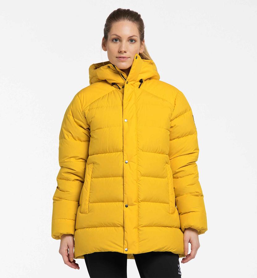 Haglöfs Womens Näs Down Jacket Yellow New Zealand 04589LGOI